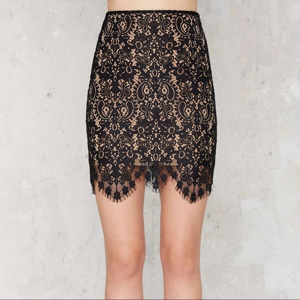 for love & lemons vika skirt black